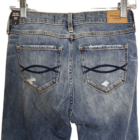 Abercrombie & Fitch The A&F High Rise Embellished Super Skinny Jean Sz 0 - Picture 9 of 12